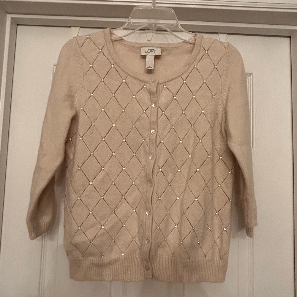 Loft Button Up Sweater Size L - image 1